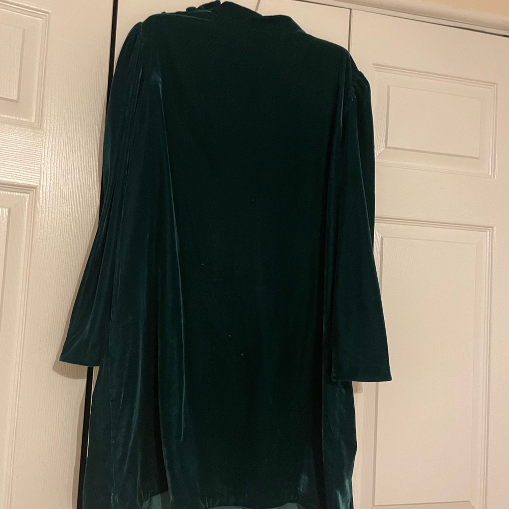 Womens Green Velvet dress